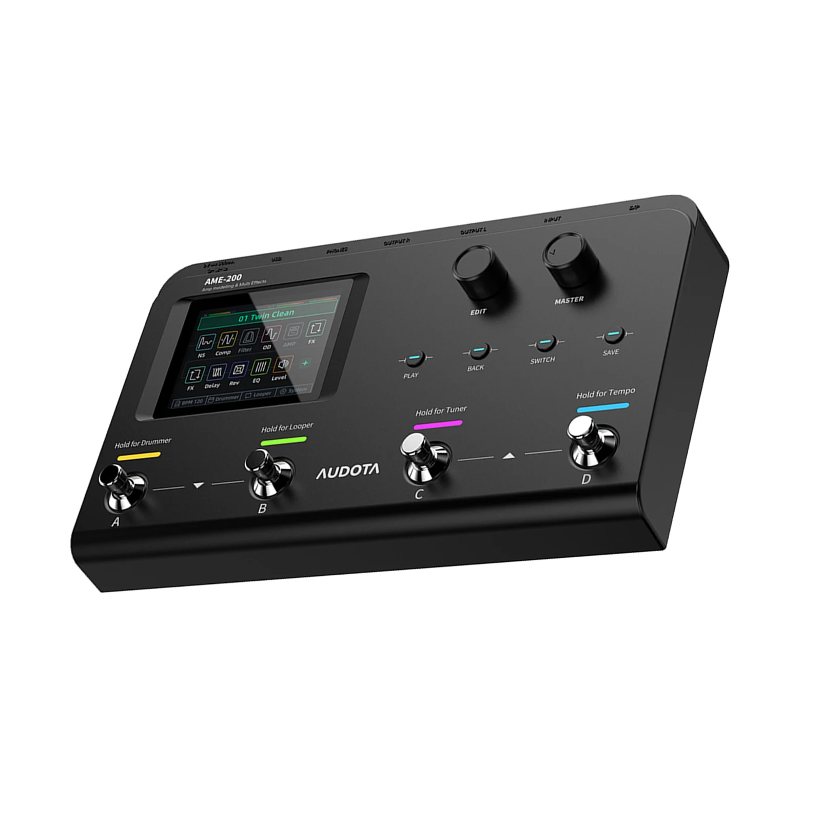 AUDOTA AME-200 Pro ギターマルチエフェクター Amazon.com: AUDOTA AME-200 Pro Guitar Multi Effects Processor with