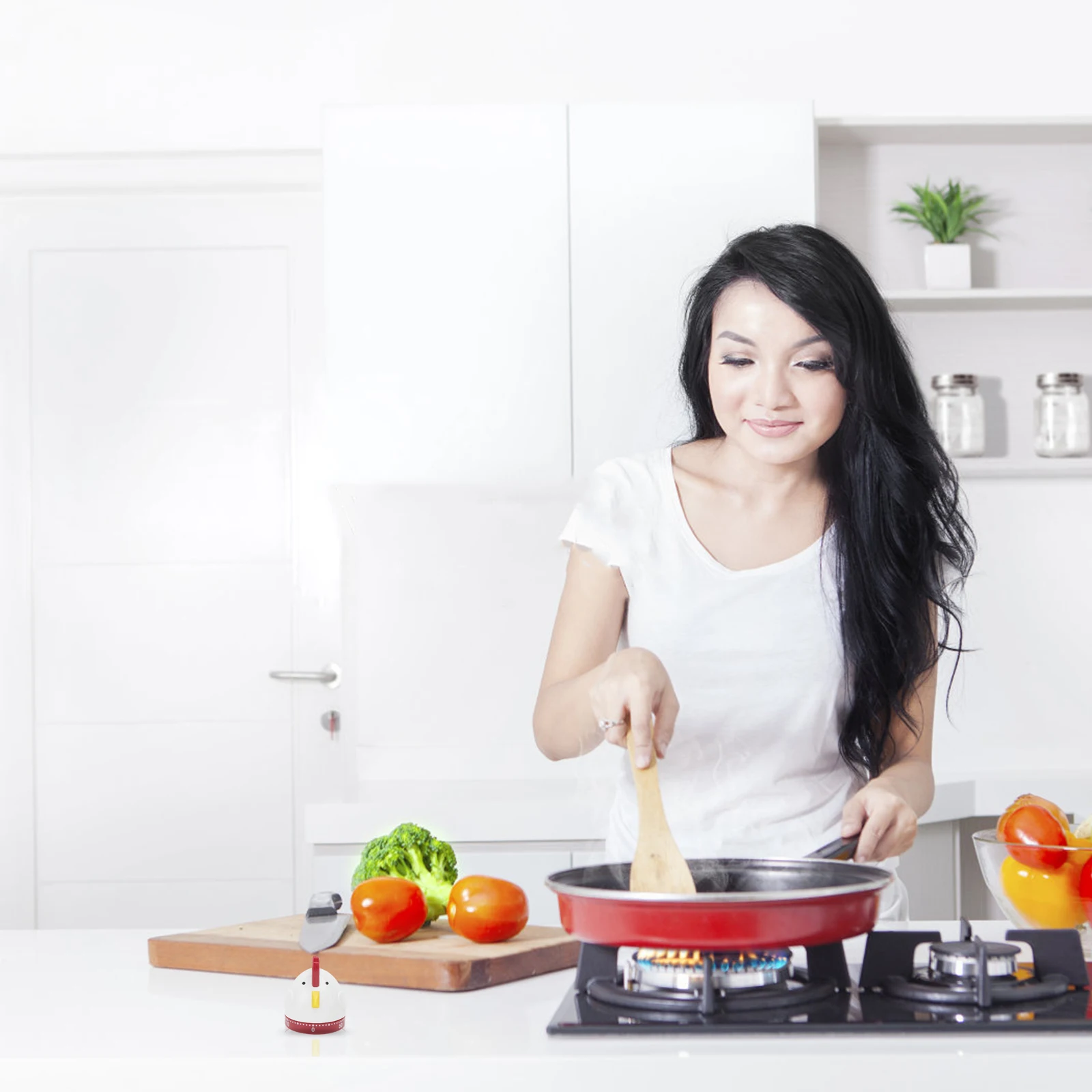 

1Pcs Mechanical Kitchen Timer Cartoon Rooster Baking Timer Cooking Reminder Countdown Time Management Kitchen Reminder