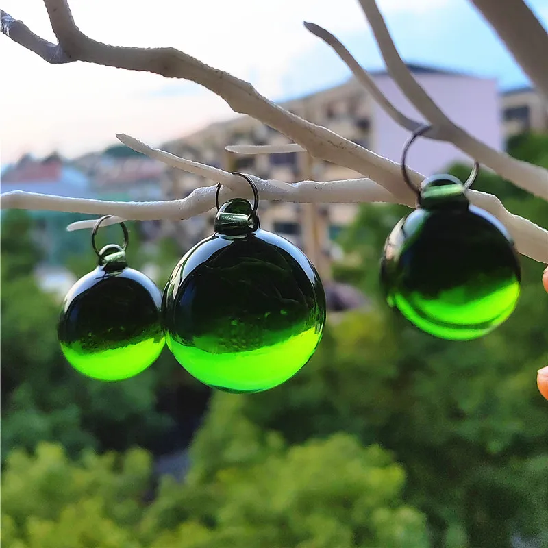 Hot Selling 50PCS/Lot 28mm 3colors Choose Glass Smooth Feng Shui Balls Crystal Garden/ Home Decoration Christmas Tree Decoration