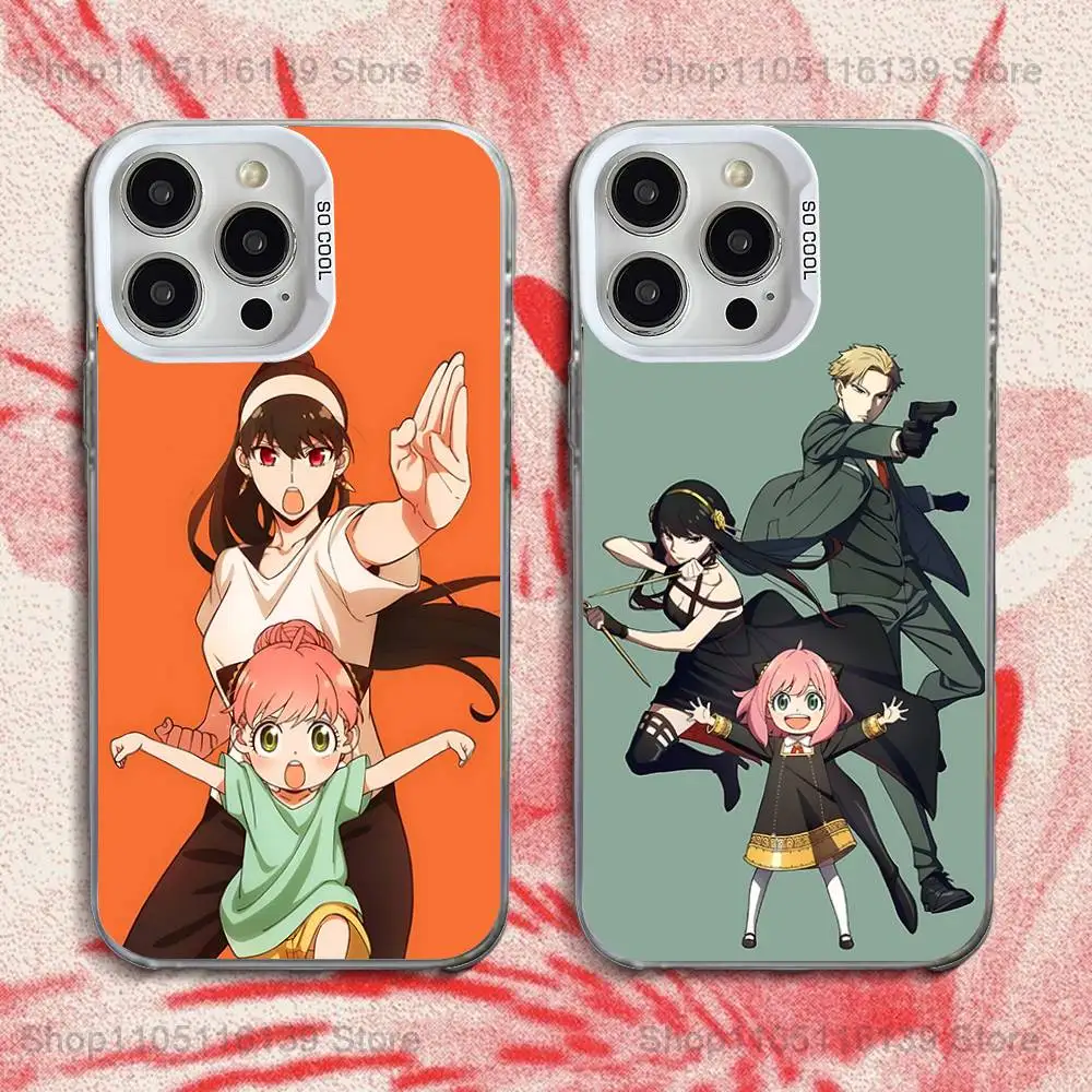 

Spy X Family Bond Yor Anya Phone Case For iPhone 16,15,14,13,12,11,Pro,XS,Max,Plus,Mini,SE White Candy Matte Shockproof Cover