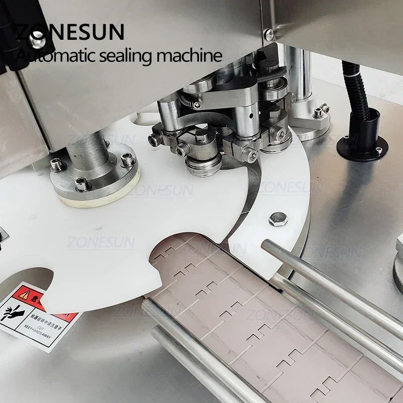 ZONESUN Automatic Round Bottle Fruit Glasses Aluminum Tin Cans Screw Plugging Capping Machine Tinplate Cover Sealing Machine