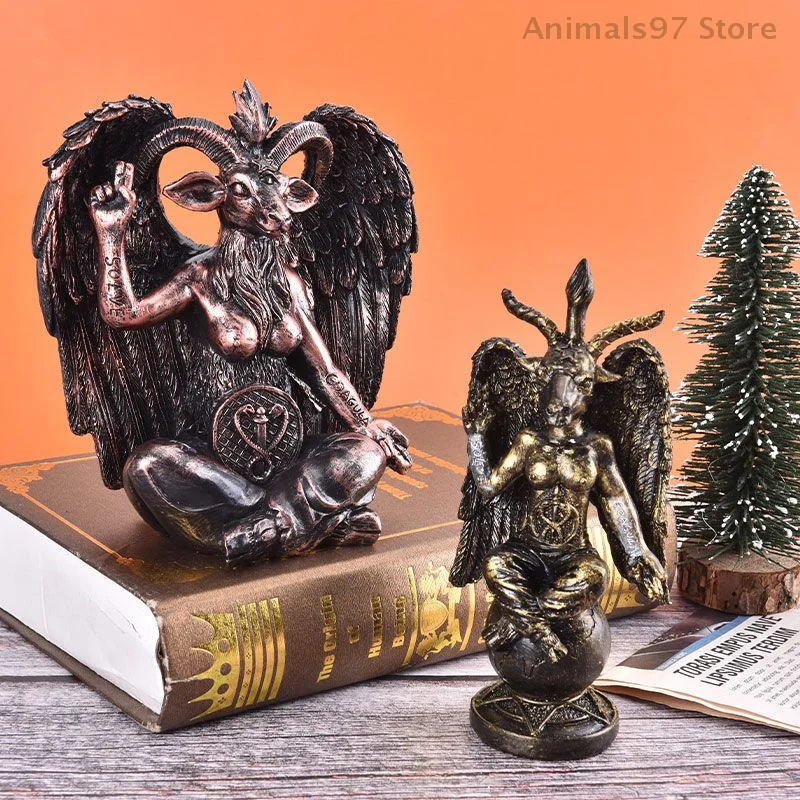 1 Pc Goddess of Luck/Ido Sheep Resin Sculpture Bookcase goddess of fortune statue decorations home living room office ornaments