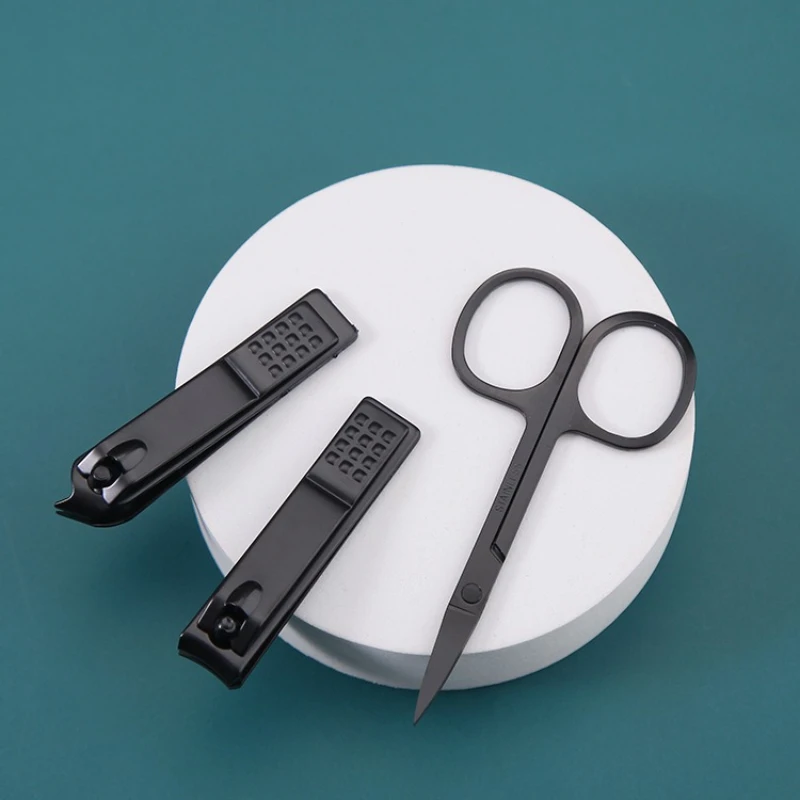 Set manicure unisex in acciaio inossidabile da 7 pezzi con lima per unghie Kit per toelettatura da viaggio portatile Forbici per unghie Kit di strumenti per toelettatura Clippers