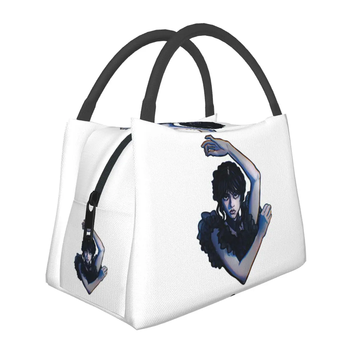 Bolsas de almuerzo con escena de baile del miércoles, caja Bento aislada, bolsa de almuerzo a prueba de fugas, bolsas de Picnic, bolsa térmica más fresca para mujer y niña, escuela