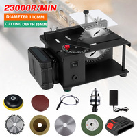 Electric Miniature Woodworking Table Saw Electric Multi-Function Precision Decoration Cutting Lathe Machine For Makita 18V Batte