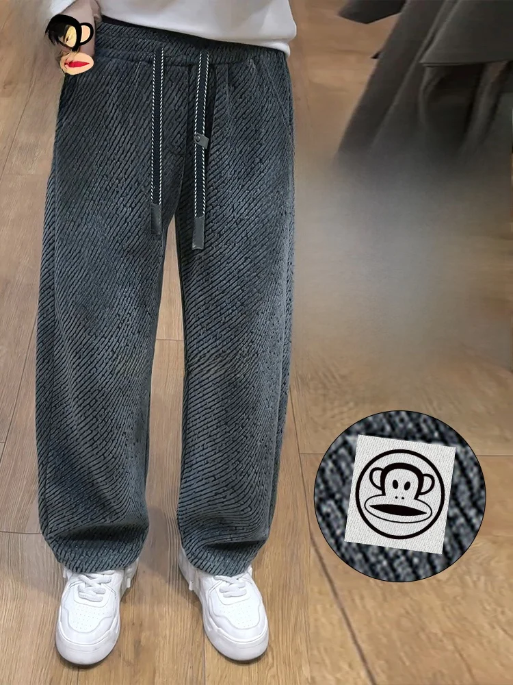 

PaulFrank Loose Casual Pants for Men American Retro enefu Straight Leg Casual Trousers Youthful Vitali Sle Polyester Fiber