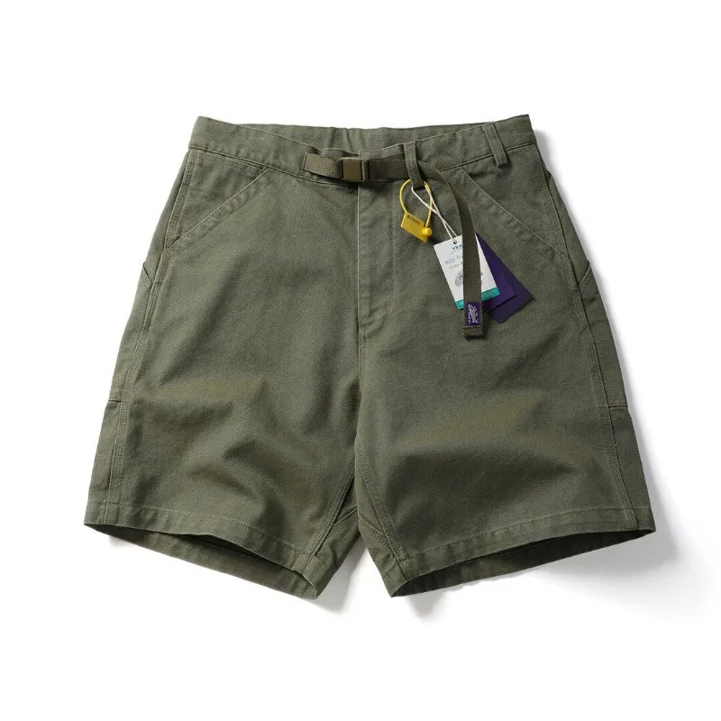 26 Summer Japanese Purple Label Heavyweight 100% Cotton Canvas Loose Fit Cityboy Cargo Shorts for Men Casual 5/10 Length Shorts