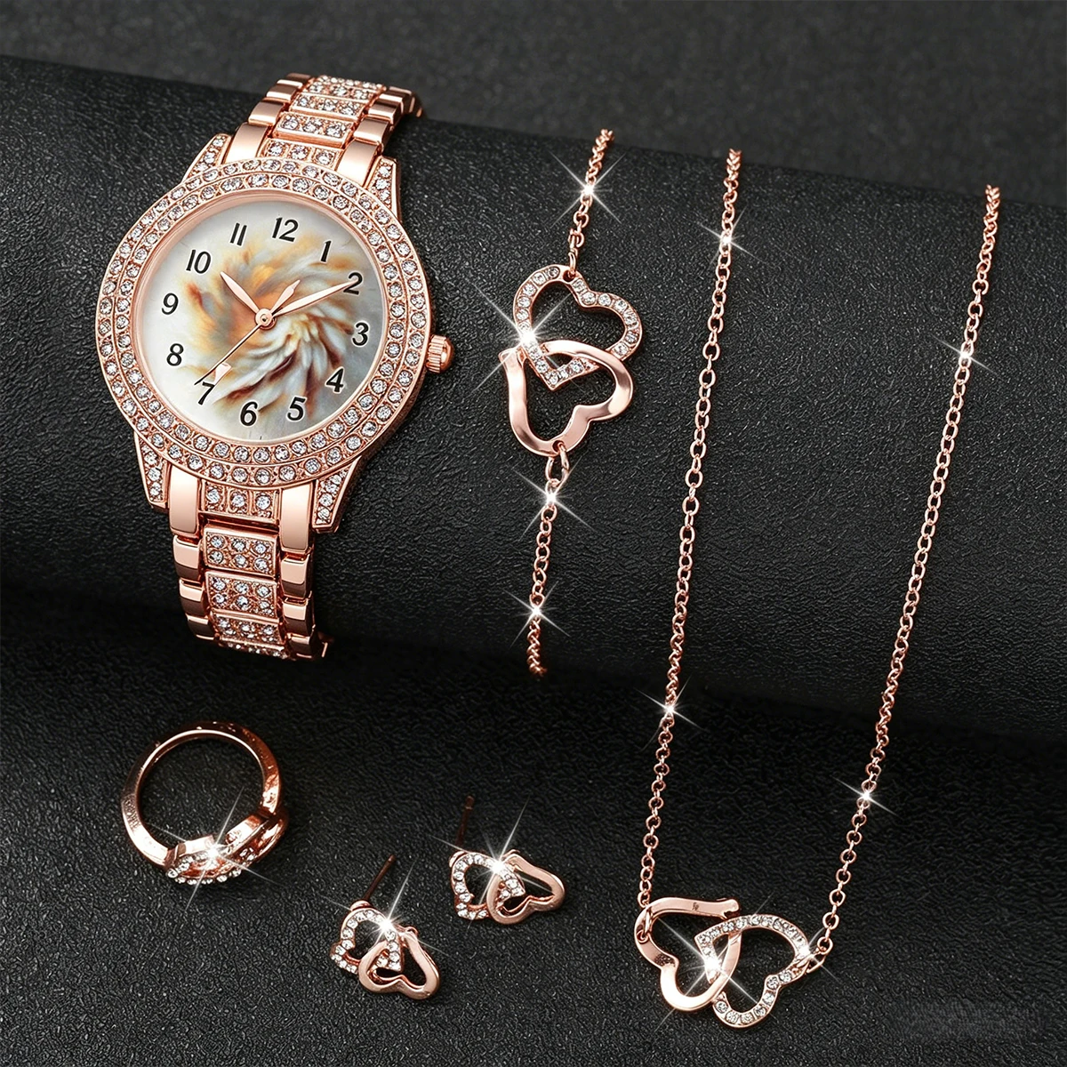 6 STKS Luxe Strass Vrouwen Qua - Jewelry Watches Luxury recensie en prijs