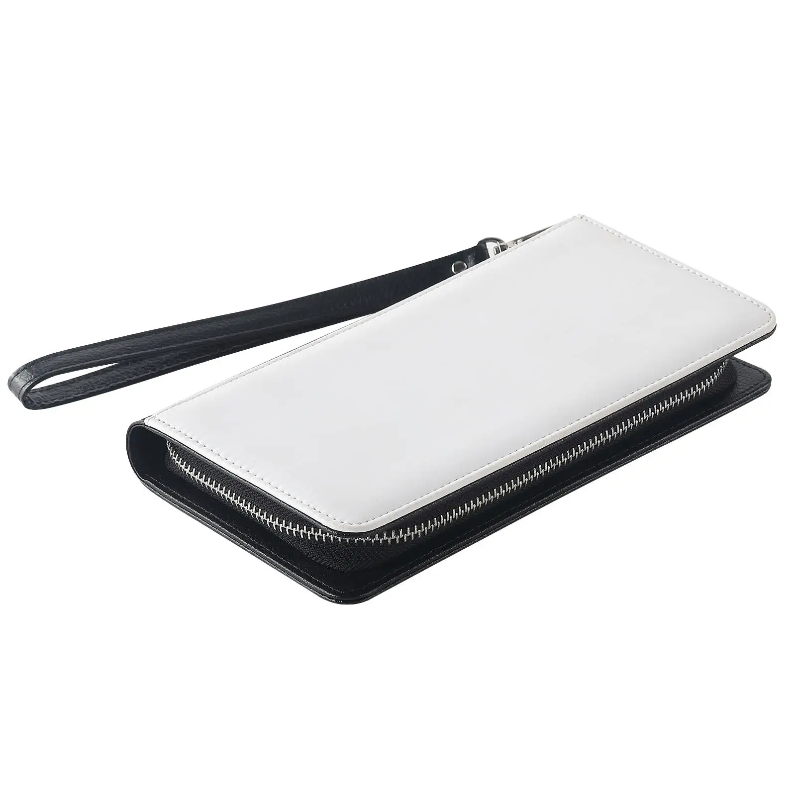 Sublimation Heat Press Printing Bag PU Leather Blank Clutch Wallet Tote for Women Zipper Card Holder Storage Pouch DIY Crafting