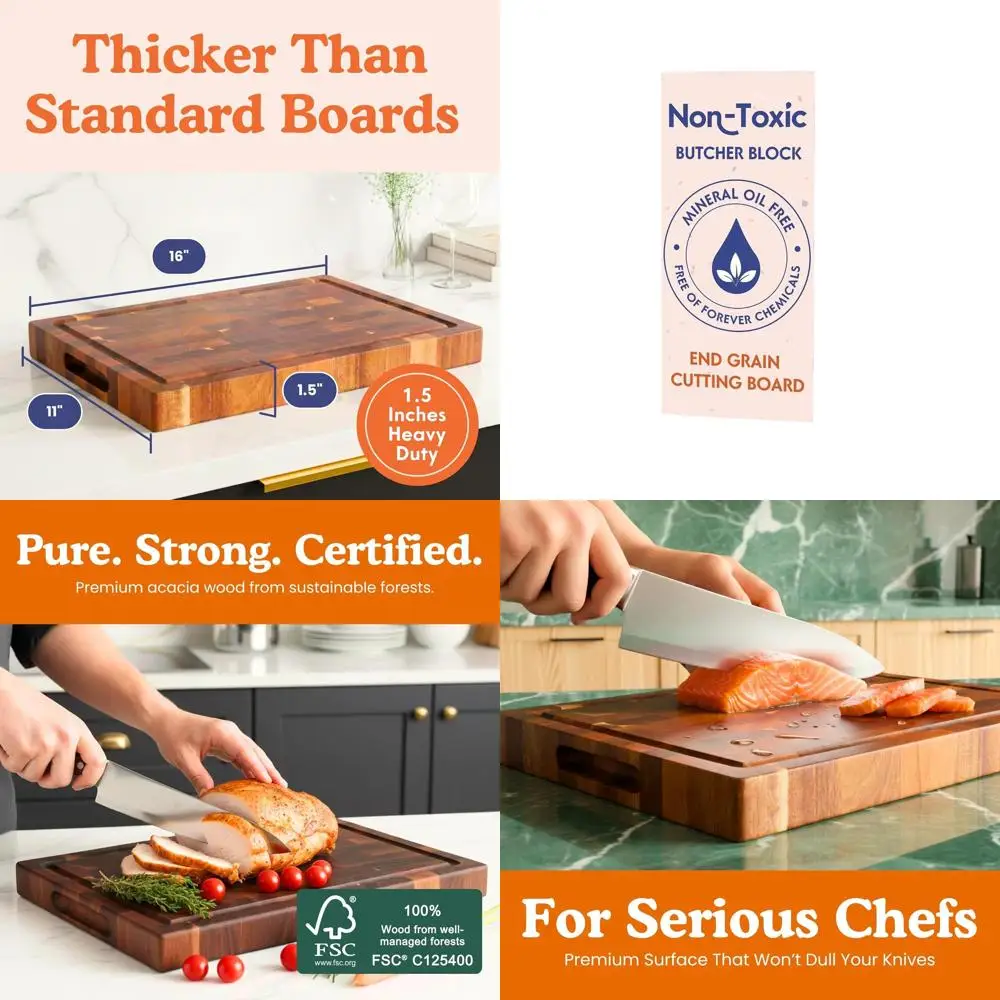 

Разделочная доска из дерева акации толщиной 1,5 толщины, 16x11, состояние с пчелиным воском, льняным семенами и лимонными маслами