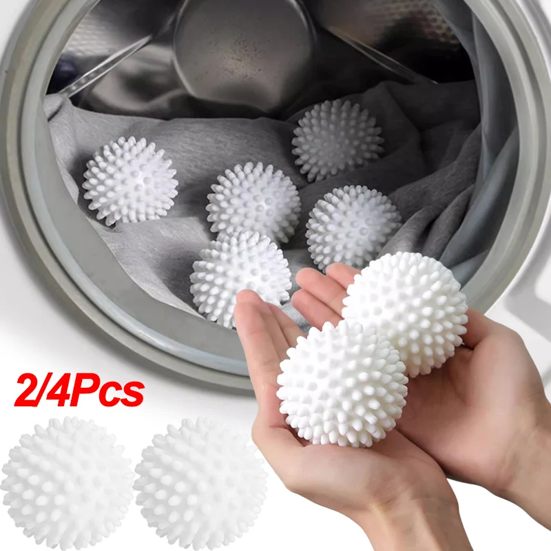 1/2/4pcs Reusable Laundry Ball Anti-Winding Softener Fabric Dryer Balls Washing Machine Household Cleaning Clothes Drying Ball