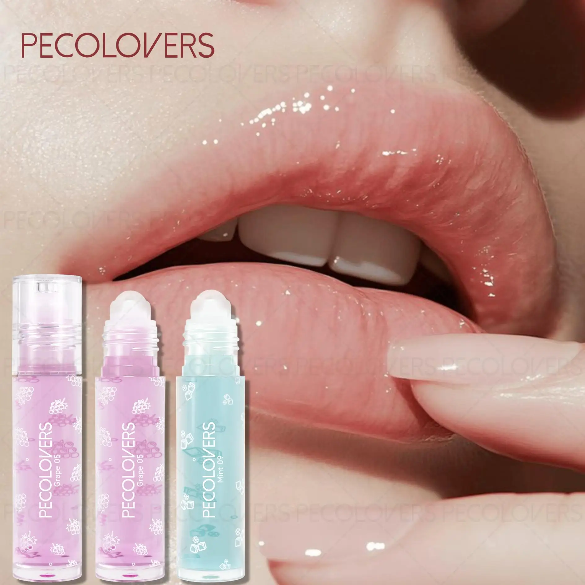 ملمع شفاه مرطب وبلسم للشفاه، ملمع شفاه مرطب بنكهة الفواكه، مرطب طويل الأمد للشفاه للنساء والرجال