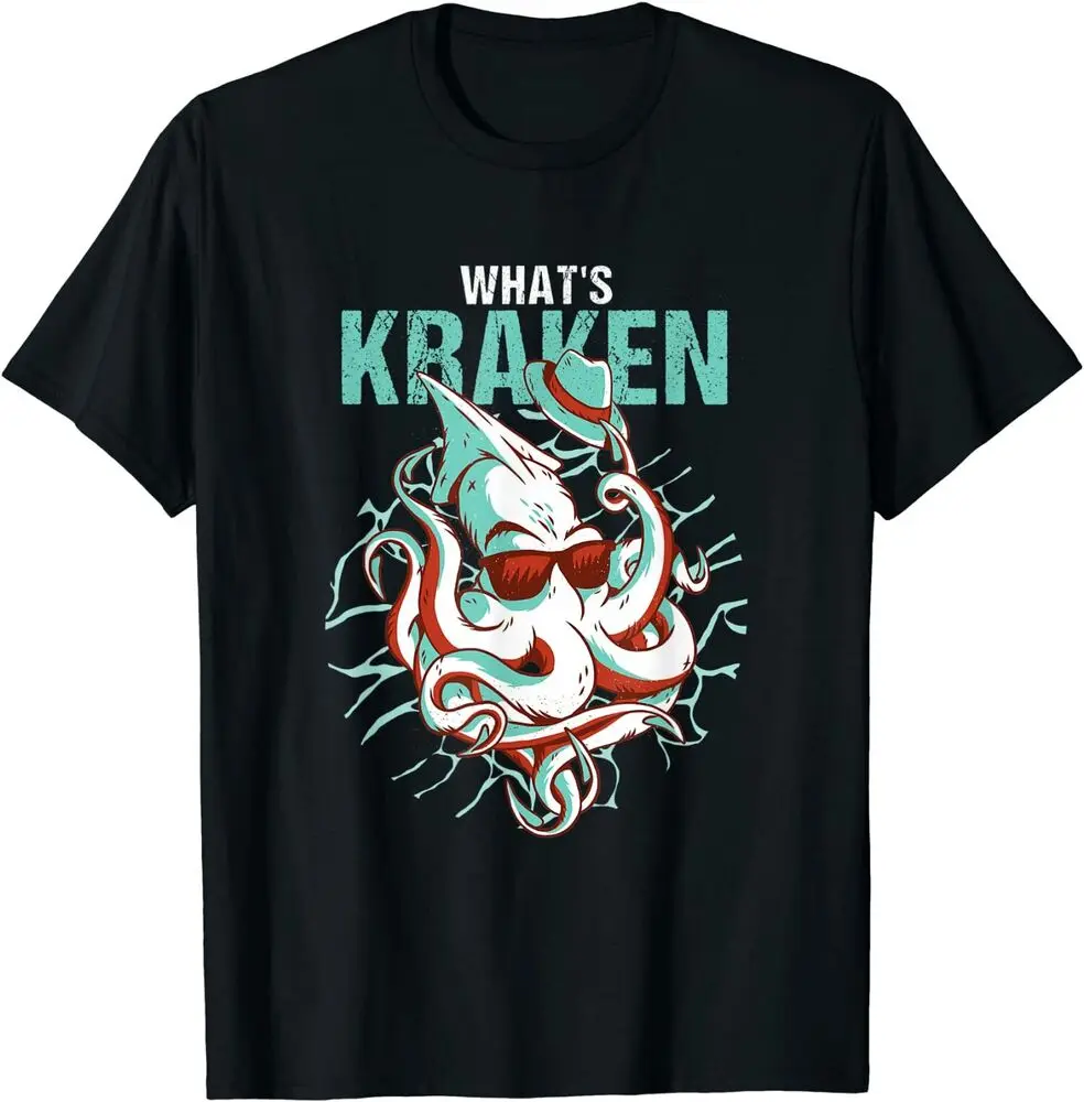 Kraken Ocean Diver Surfer Beach Lover What's Kraken T-Shirt Anime Graphic T-shirts High Quality 100%Cotton Short Sleeve