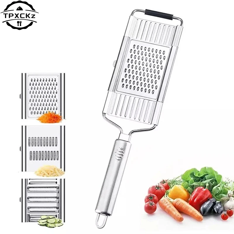 

Shredder Cutter Stainless Steel Grater Portable Manual Vegetable Slicer Easy Clean Grater Multi Purpose Home Kitchen Tool