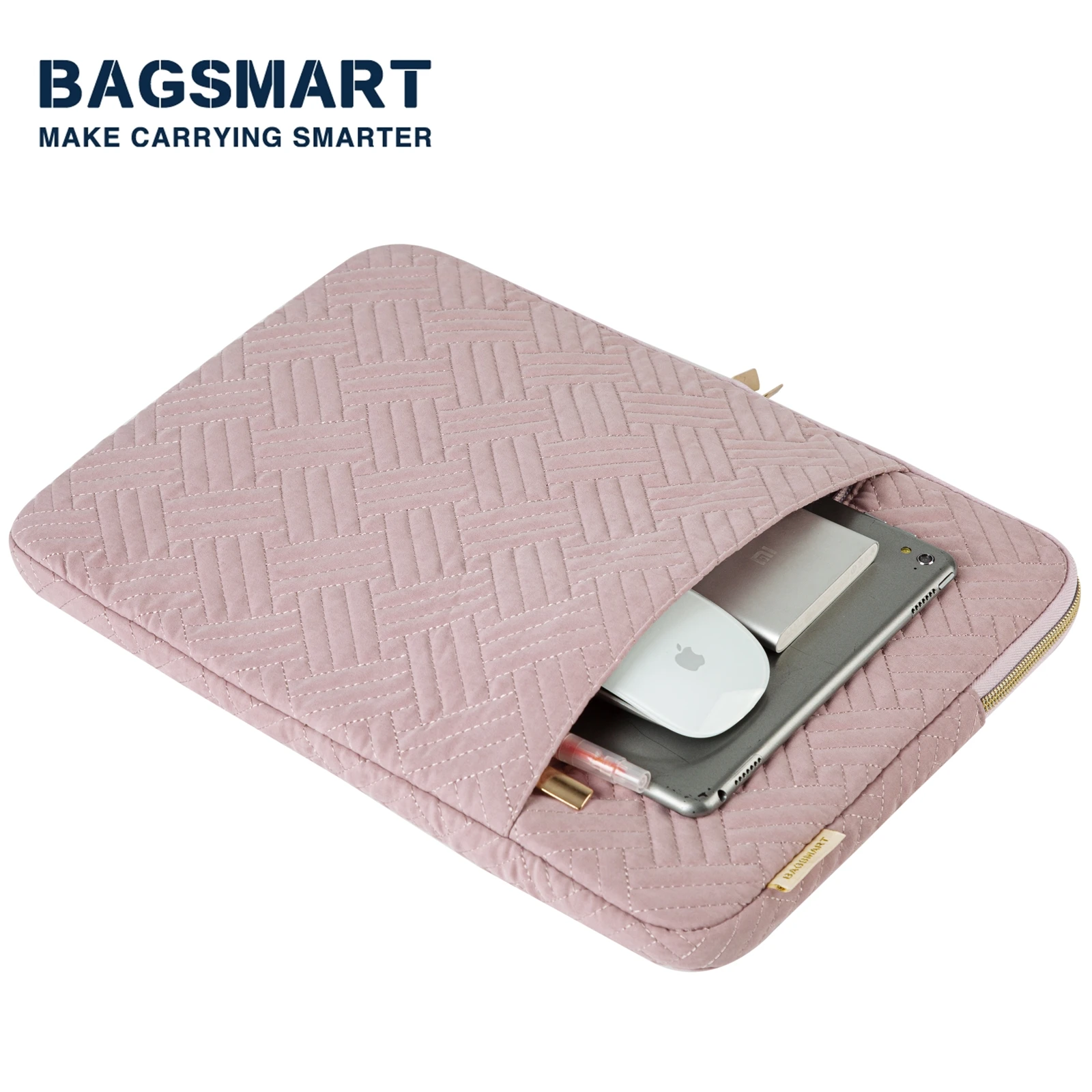 BAGSMART-Funda de ordenador portátil para Macbook Air pro 13, bolsa de 15,6/13,3 pulgadas, Accesorios para ordenador portátil, funda a prueba de golpes para hombre y mujer