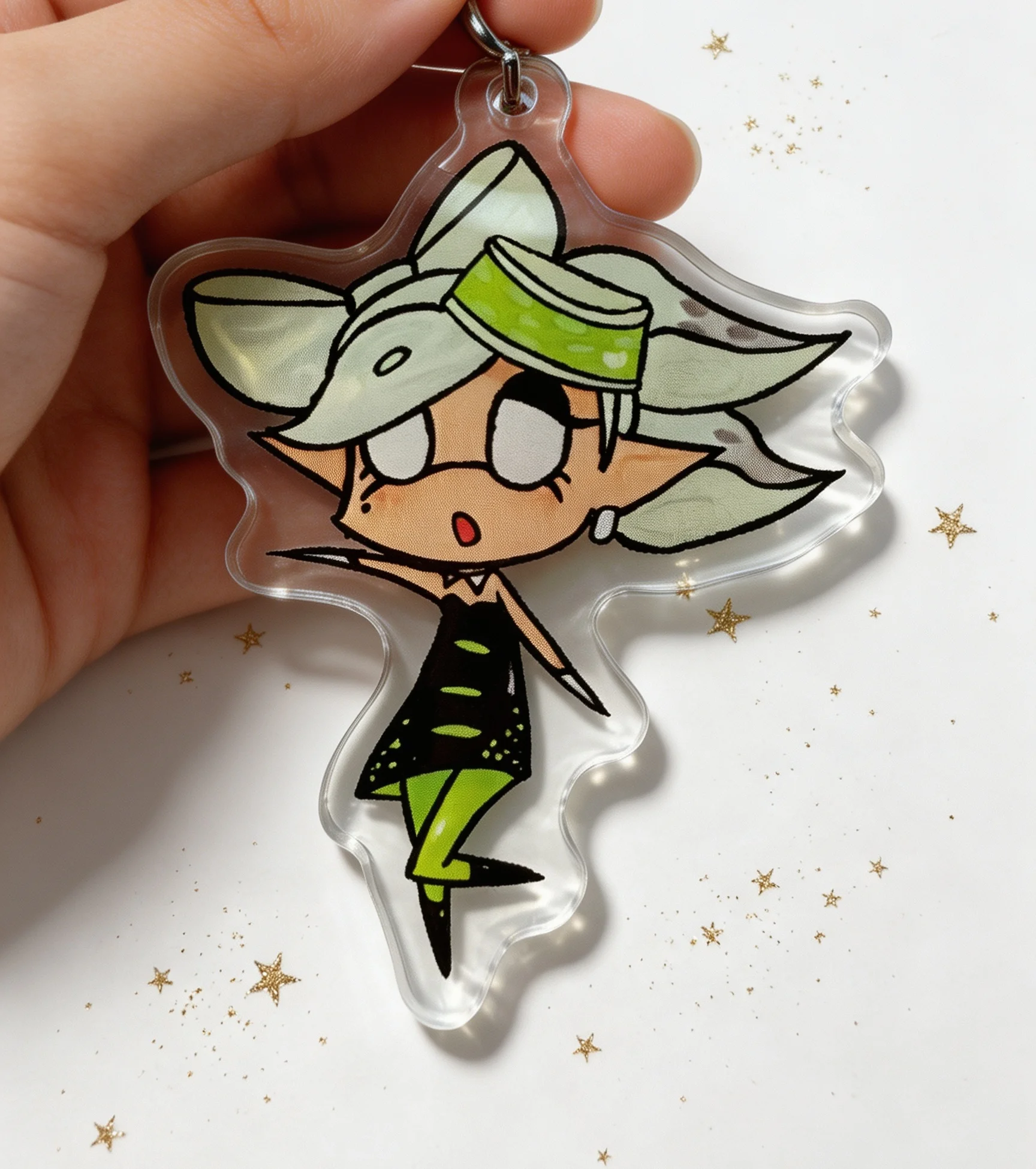 Splatoon Squid Sisters Acrylic Keychain Callie Marie Cute Q Version Character Pendant Game Backpack Keyring Fan Gift