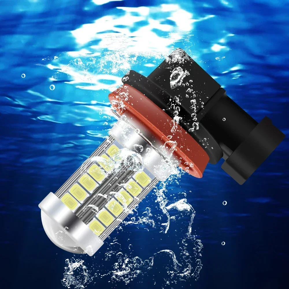 LED Fog Lights H11 H8 H4 H7 9005 9006 LED Bulbs 33SMD 5730 Car DRL Extremely Bright 6000K White/Amber/Red/Blue/Pink/Green-2pcs