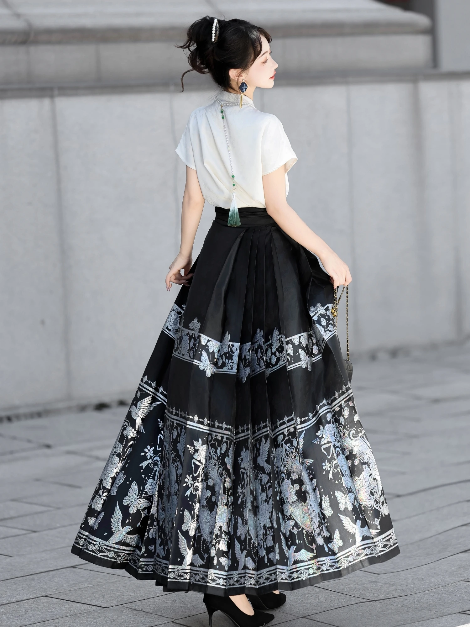

Horse-Face Skirt New Chinese Style Shirt Outfit Summer Women's Clothing