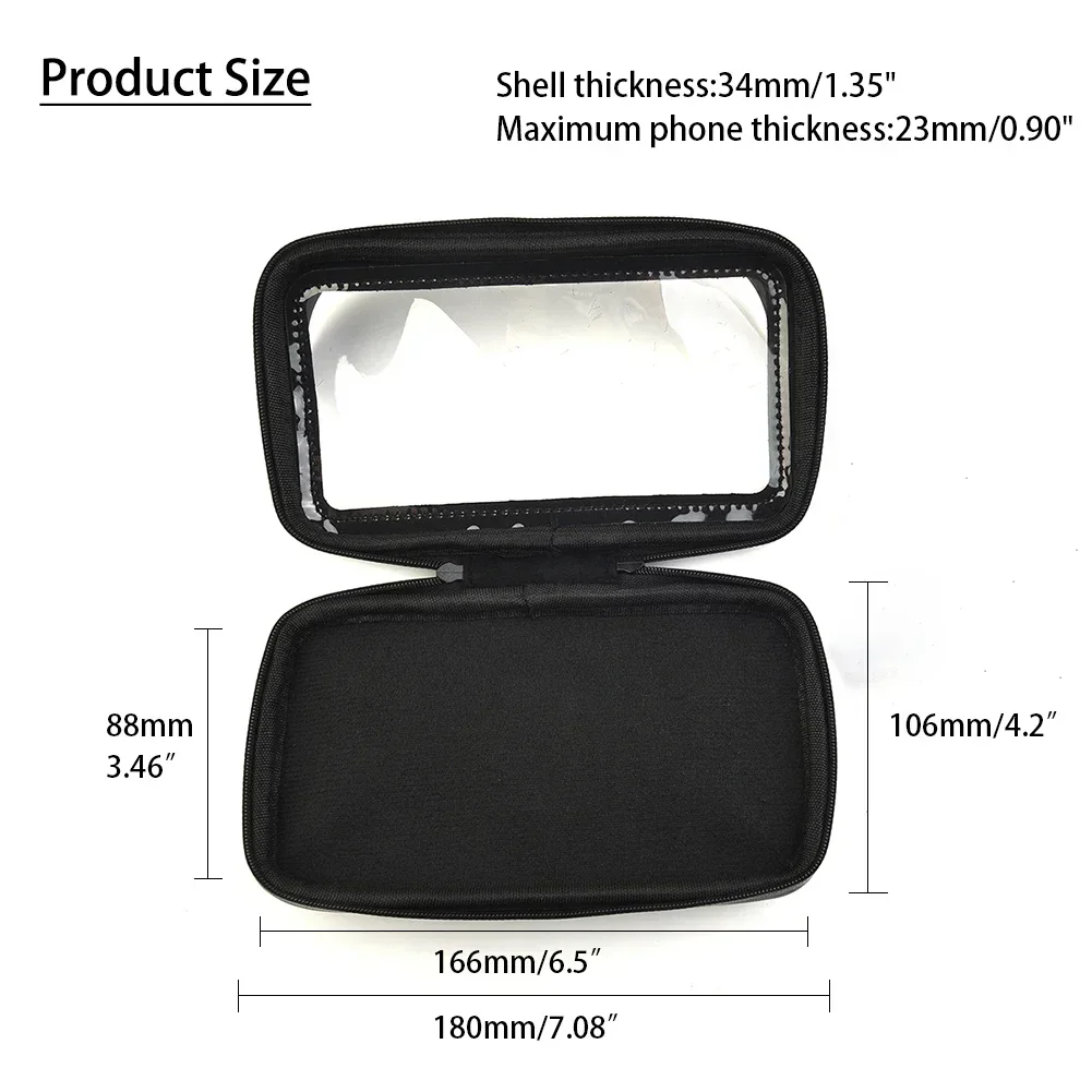 Motorcycle ATV Handlebar Holder Mount Bag Case For Mobile Phone GPS Waterproof Mobile Phone Bracket Waterproof Bag Black