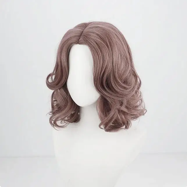 Wig Cosplay tahan panas rambut sintetis rambut palsu bermain peran Halloween + topi Wig