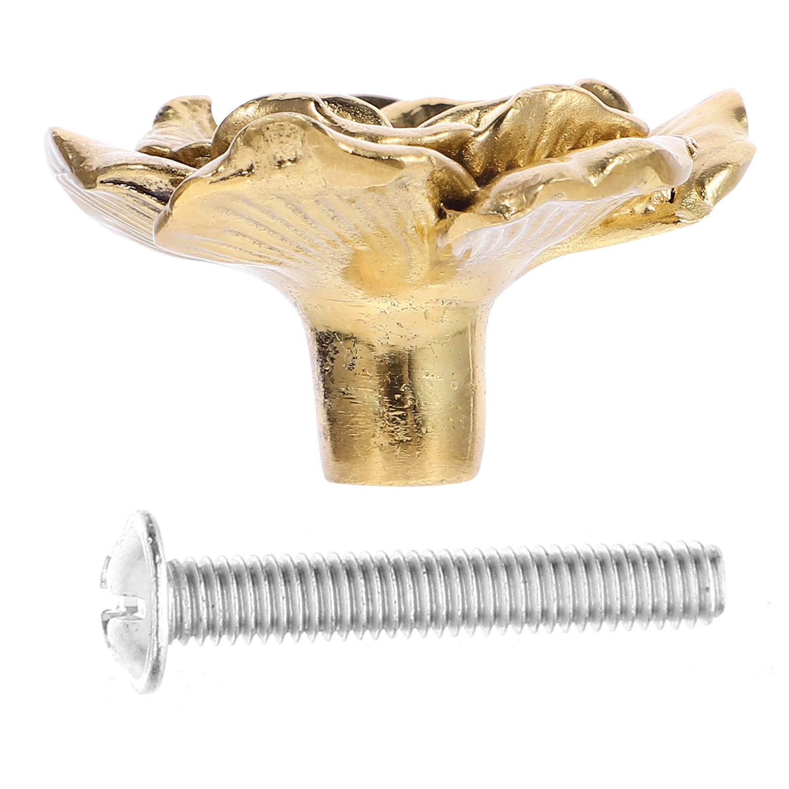 

Flower Shaped Brass Cabinet Knob Modern Style Drawer Pull Handle for Kitchen Bathroom Bedroom Wardrobe Cupboard Dresser