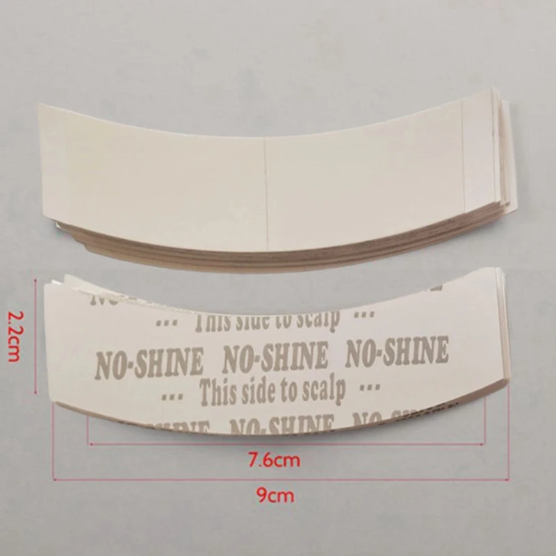 شريط تطويل شعر لاصق مزدوج ، شريط شعر مستعار ، شعر مستعار دانتيل ، شريط لاصق ، بدون تألق ، لكل حصة