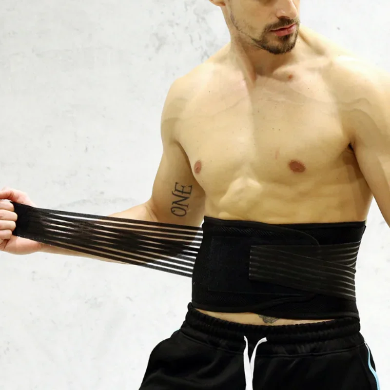 ปรับ Neoprene Double Pull Lumbar Support กลับเข็มขัดรั้งปวด Relief Gym ฟิตเนสเข็มขัดป้องกันเอว