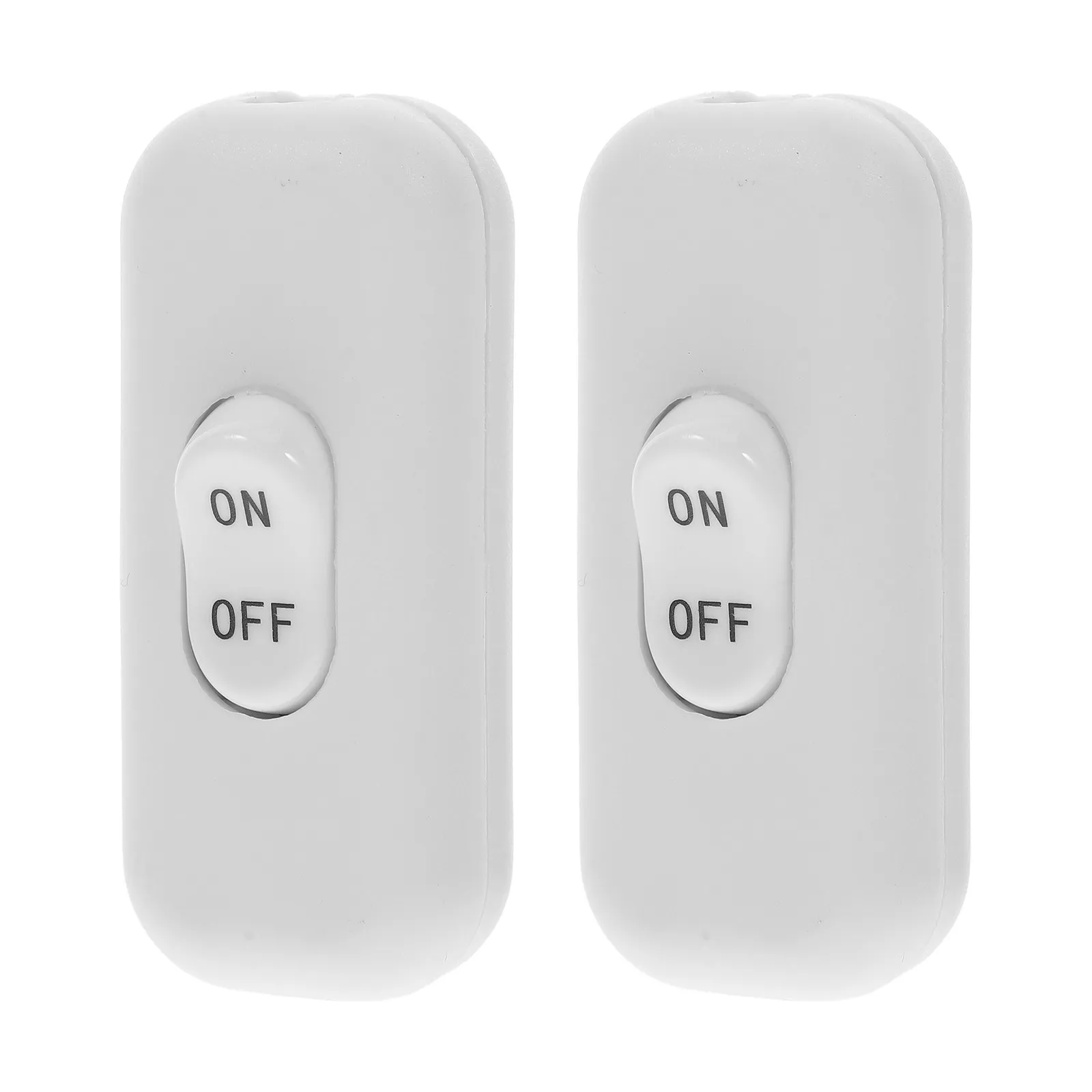 

Комплект из 2-х белых встраиваемых выключателей 250В 6А с кнопкой включения/выключения для ламп, настольных светильников, прикроватных LED-ламп, диммеров для бытовой техники