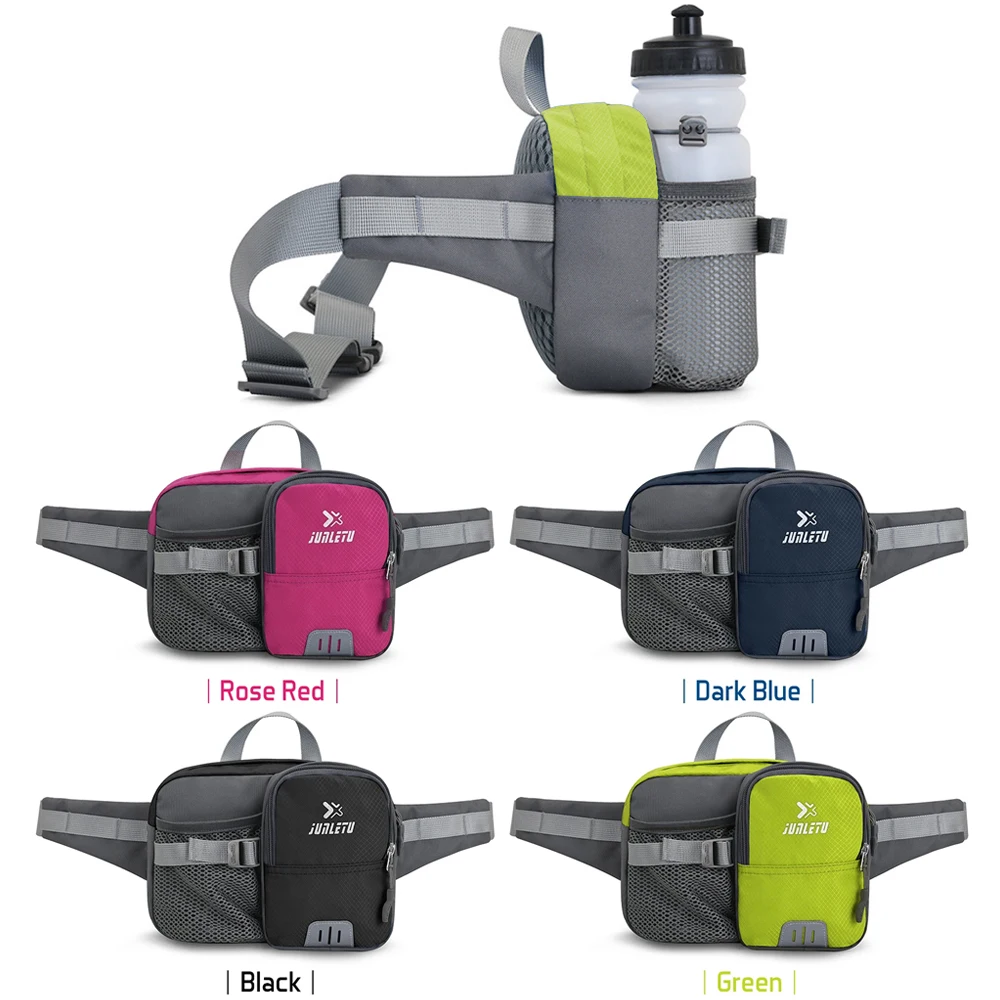 Wasserabweisende, verstellbare Gürteltasche mit Flaschenhalter und mehreren Taschen zum Wandern, Laufen, Radfahren, Reisen, Outdoor – Detail 6