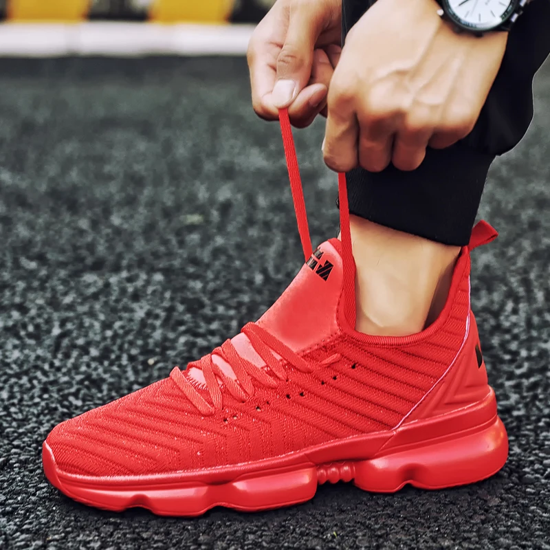 men casual shoes sport sneakers durable outsole trainer fashion sport running shoes lightweight breathable plus size 39-46