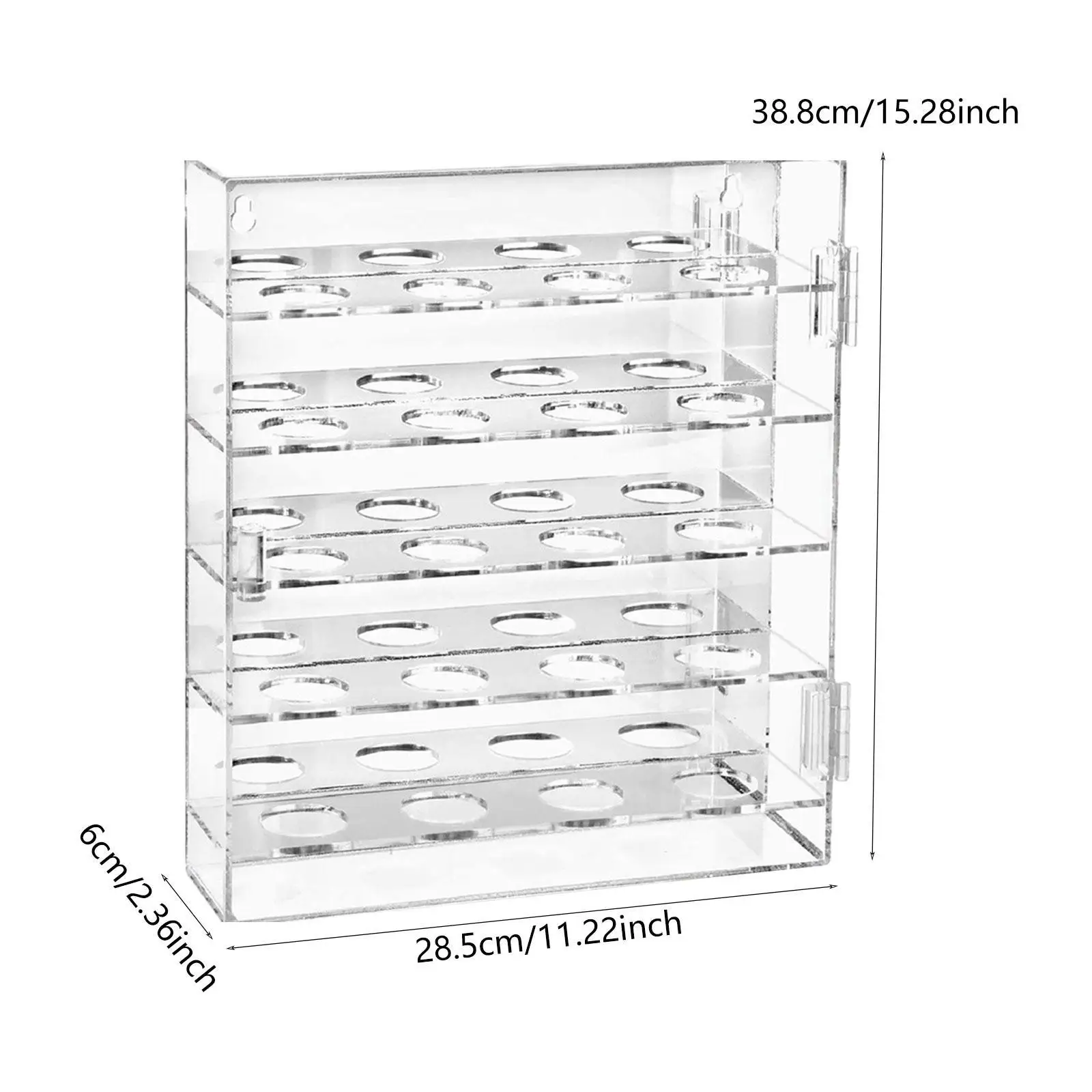 رف عرض كرة الجولف من الأكريليك الشفاف، حامل خزانة مقاوم للغبار، 40 صندوق تخزين كروي هدية لعشاق الرياضة #6