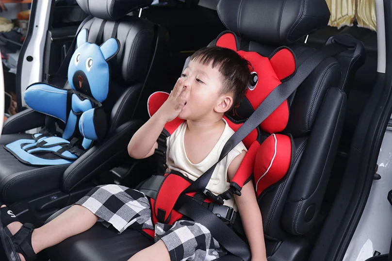 Child Safety Seat Mat for 9 Months To 12 Years Old Breathable Chairs Mats Baby Car Seat Cushion Adjustable Stroller Seat Pad