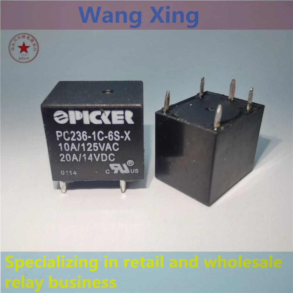 PC236-1C-6S-X Electromagnetic Power Relay 5 Pins