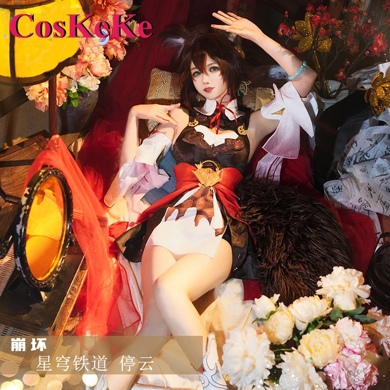 

CosKeKe Tingyun Cosplay Anime Game Honkai: Star Rail Costume Sweet Ancient Fox Uniform Dress Women Party Role Play Clothing New