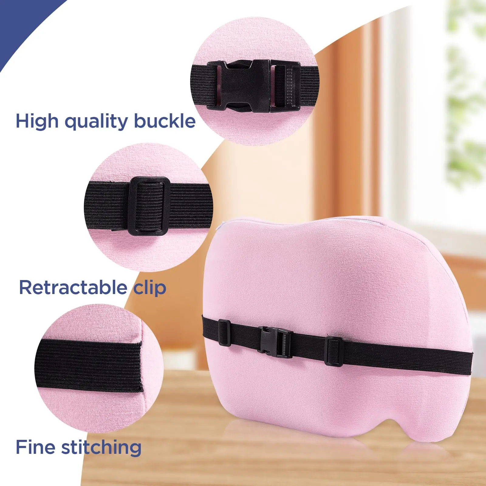 Memory Foam lumbar cushion Ergonomic Office Waist Pillow Car cushion protect lumbar Pain Relief Back Pads for Chair Car Bed