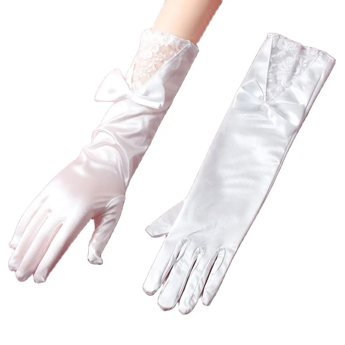 Gants de mariage à nœud blanc pour femmes, Gants pour patients, Nobles, MMobescale, Convient pour la fête de Rh