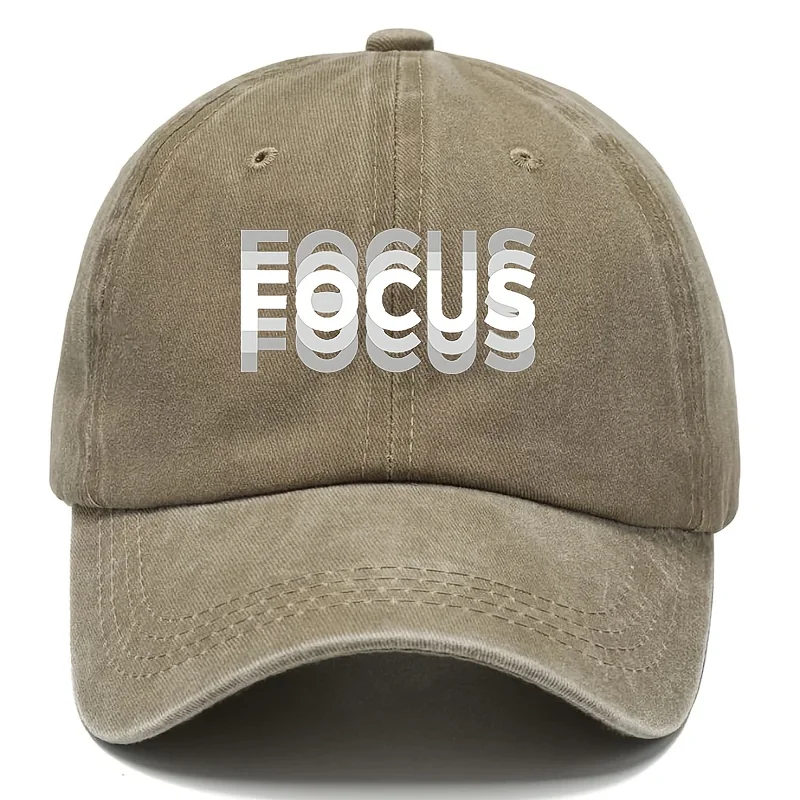 

FOCUS printed baseball cap for daily leisure, outdoor travel, tourism, sun protection, duckbill cap
