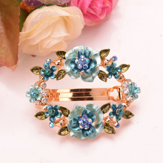 

Flower Hairpin Fashion Accessories Decorative Vintage Colorful Floral Design Clips Women's