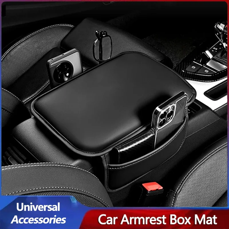Car Armrest Box Pad Leather Auto Armrest Mat Car Accessories For Audi A1 A2 A3 A4 A5 A6 A7 A8 Q1 Q2 Q3 Q4 Q5 Q6 Q7 Q8 TT RS3 RS7