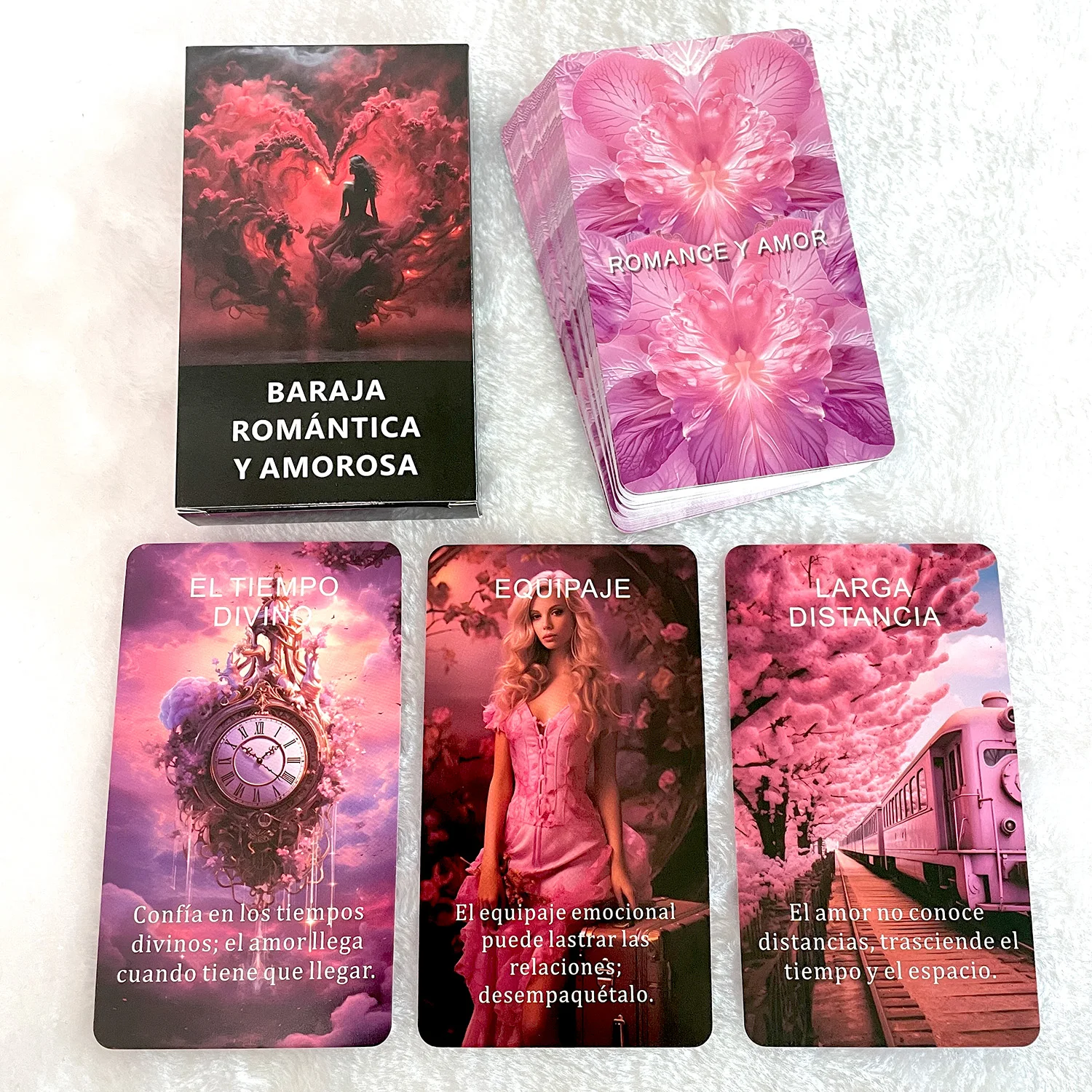 Spanish 50pcs 12*7cm Beautiful  Oracle Cards With Love and Intimacy Divination Runes Mystical Power Romantic Relationships