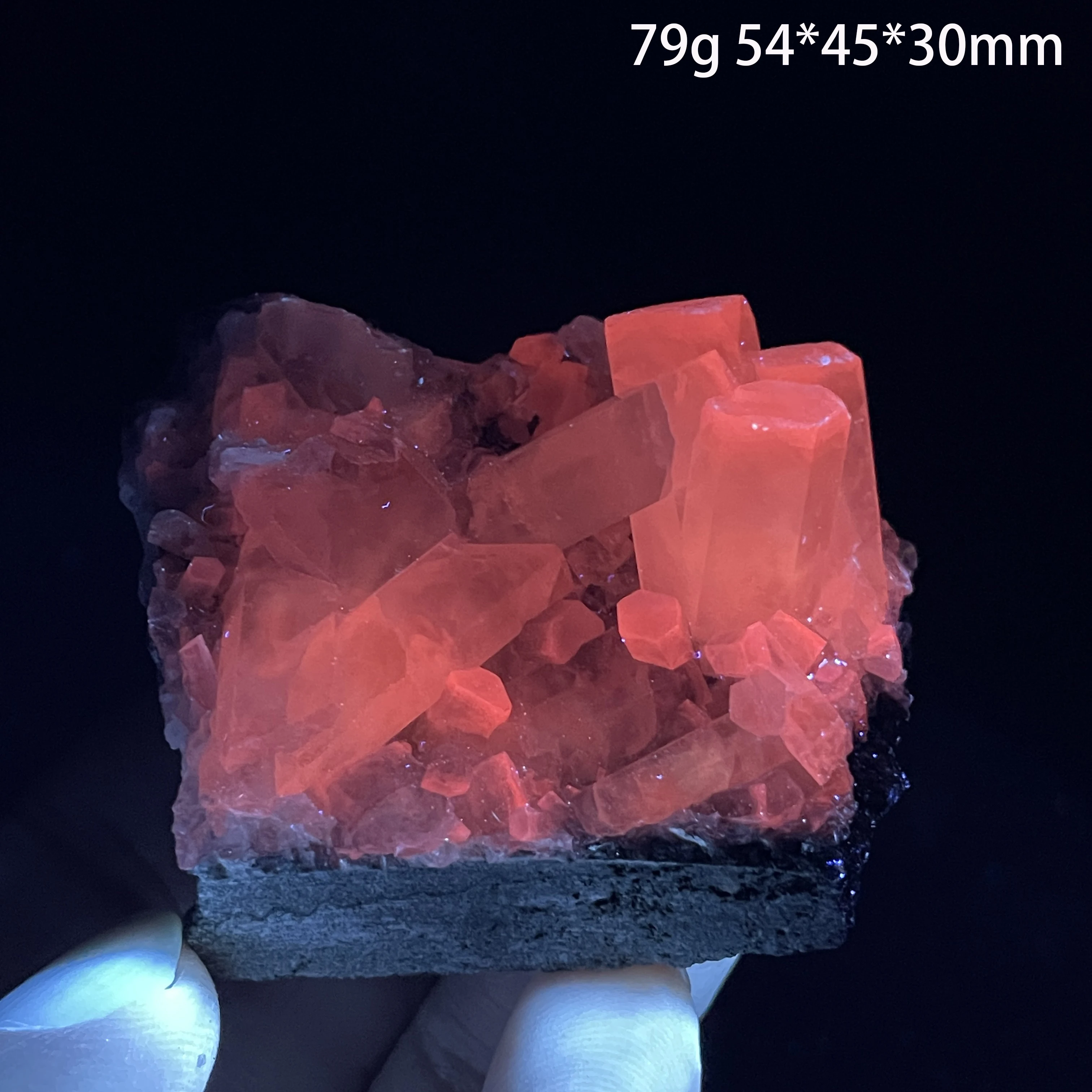 Natural Stone Columnar Calcite Crystal Cluster Fluorescence Effect Mineral Raw Quartz Rock Specimen Decoration Rough Healing