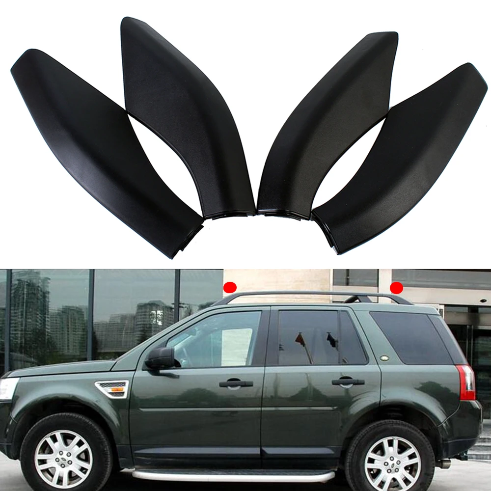 Tampa da cremalheira do telhado para Land Rover Freelander 2, barra de bagagem da bagagem, tampa da proteção do fim do trilho, 4 PCes, 2006, 2007, 2008, 2009, 2010, 2011-2014