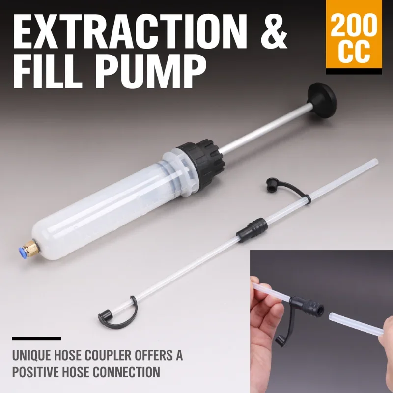 200/500cc Car Oil Fluid Extractor Syringe Bottle Transfer Car Fuel Fluid Extraction Hand Pump Auto Oil Filling Equipment Tools