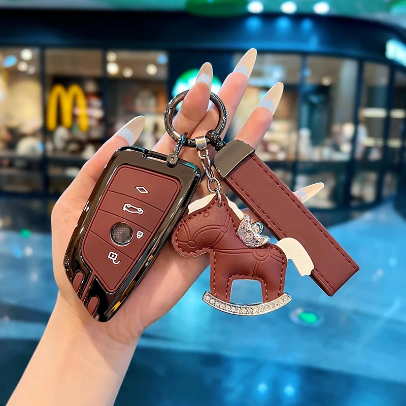 

Car Key Case Cover For BMW X1 X3 X4 X5 F15 X6 F16 G30 7 Series G11 F48 F39 520 525 f30 118i 218i 3 Series 320i 330i Accessories