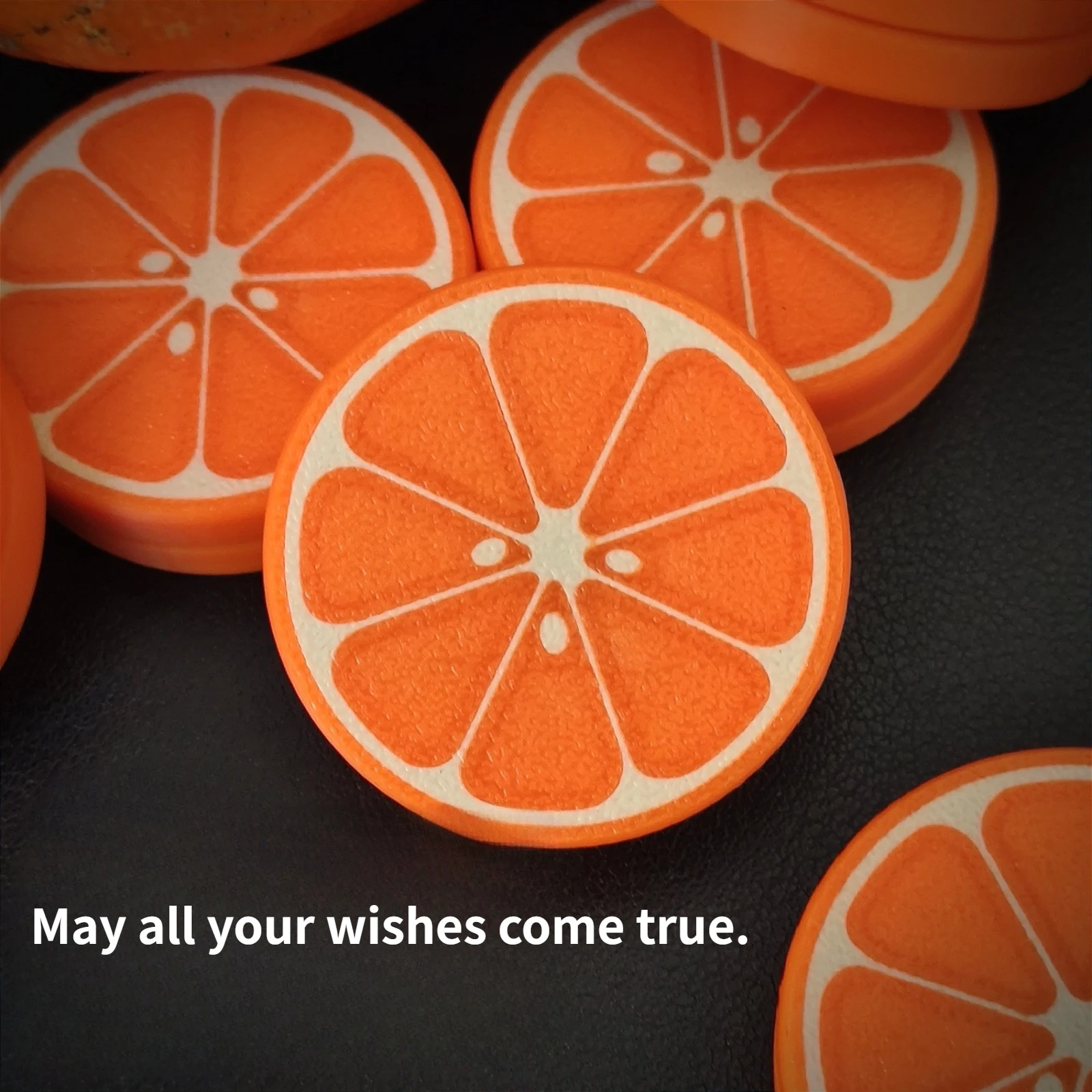 

Taffu EDC 3D Printed New Design Orange Rotating Ratchet Clicker Coin Fidget Toy Stress Relief Toy