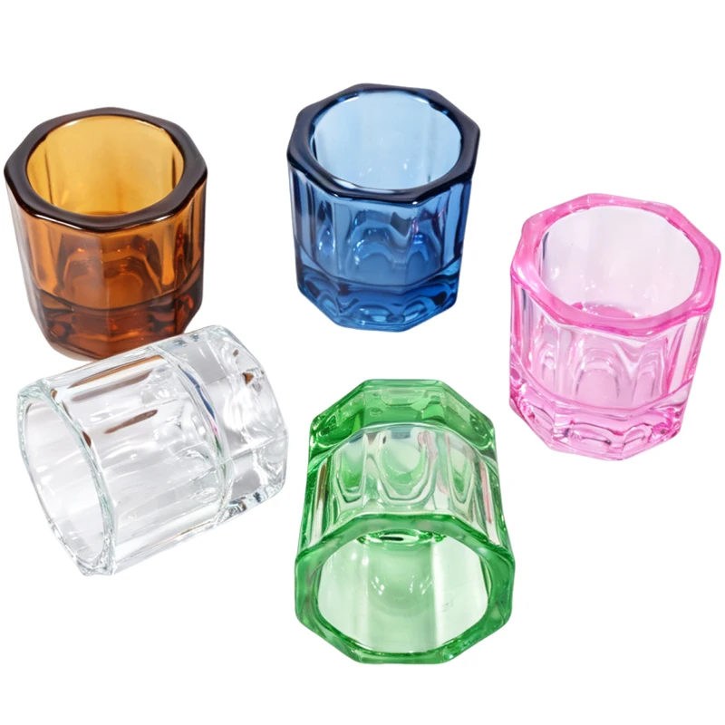 1pc Dental Mixing Cup Glass Bowls Dish Reconcile Cup Household Octagonal Cups Powder Container Dentistry Lab Material Tools