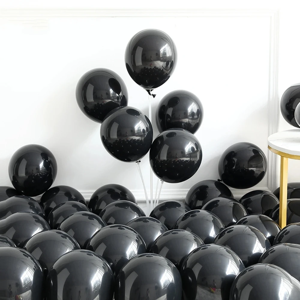 96pcs/set Black Latex Balloon Garland Arch Kit Wedding Adults Birthday Party Decoration Black Latex Balloons Decorations