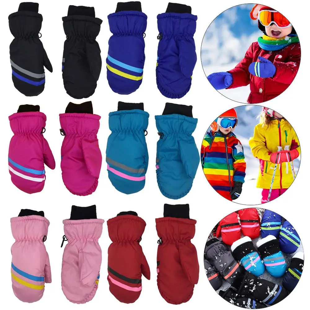 New Children Kids Winter Snow Warm Gloves Boy Girls Ski Snowboard Windproof Waterproof Thicken Keep Warm Winter Must