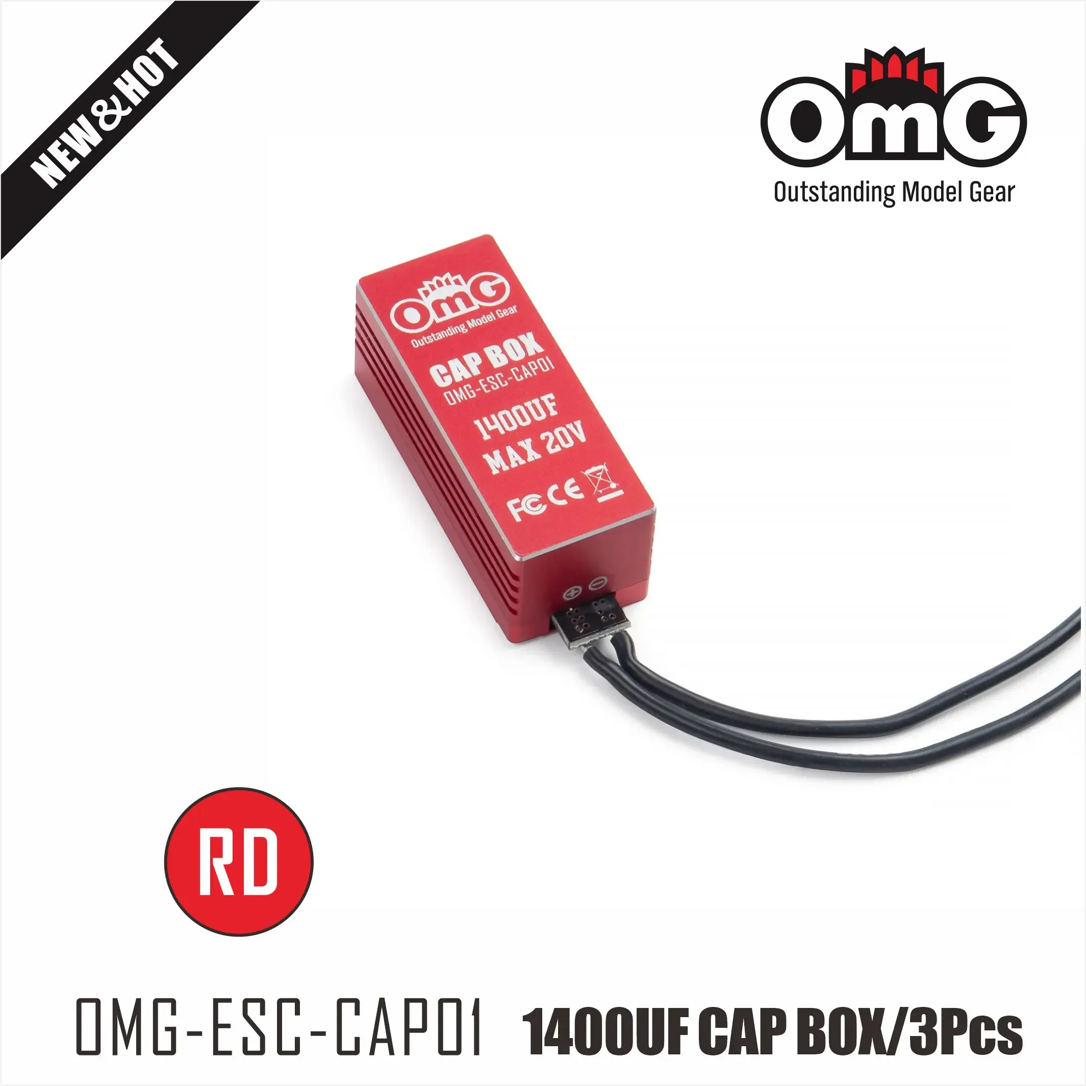 1 قطعة OMG 1400 فائق التوهج OMG-ESC-CAP01 Max20V غطاء صندوق عكس حماية فائقة منخفضة مقاومة ومكافحة عكس اتصال مكثف وحدة