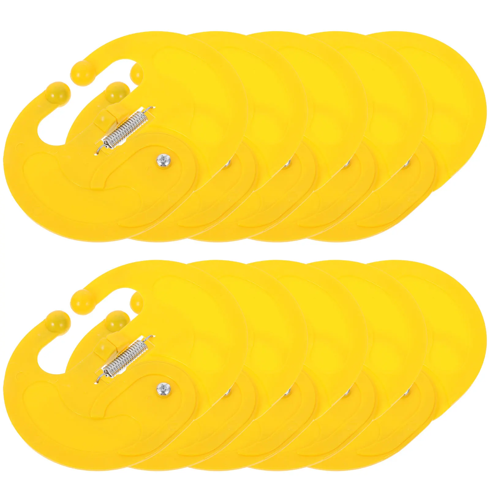 

10pcs Calf Weaner Durable Plastic Cow Nose Clip Large Yellow Farming Tool Weaning Ring for Livestock Practical Long Term Use